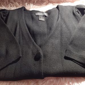 ❤ Black short sleeve mini sweater